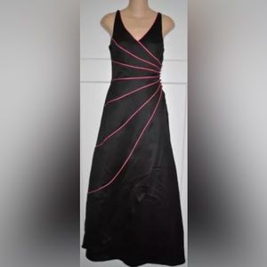 NIKI LIVAS Pink/Black Formal Prom Party Y2K Long Dress size 4 Vintage
